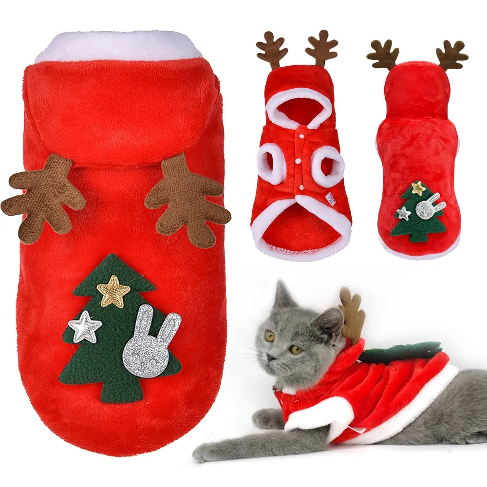 Costume de Père Noël pour chats et chiens